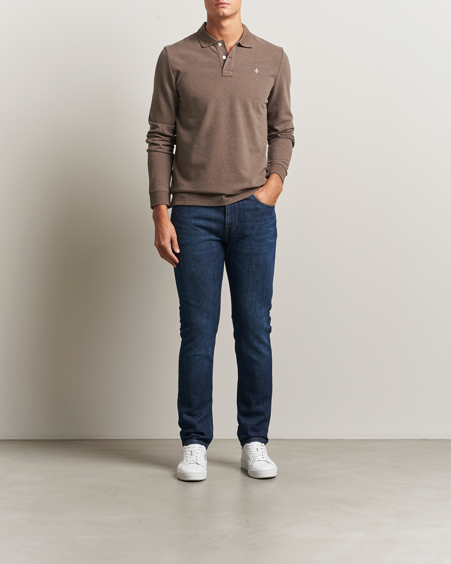Men | Sweaters & Knitwear | Morris | Camden Long Sleeve Polo Brown