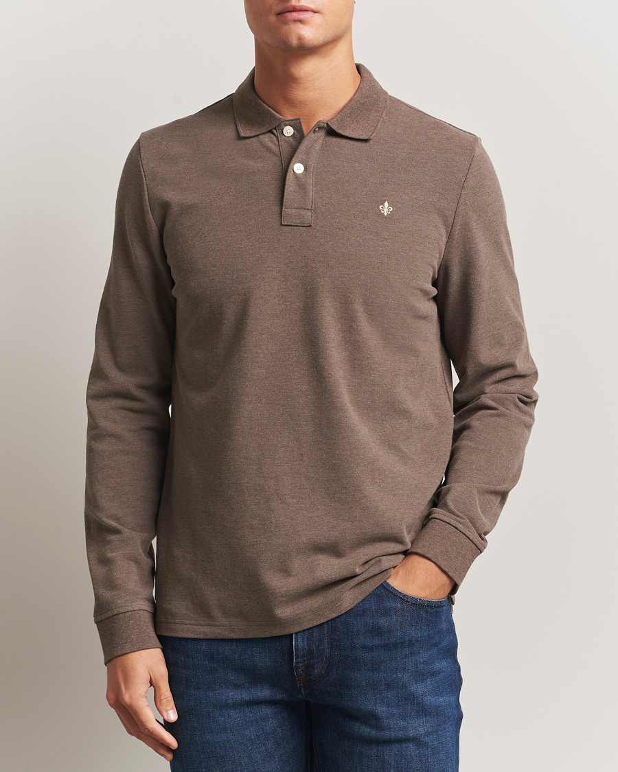 Men | Sweaters & Knitwear | Morris | Camden Long Sleeve Polo Brown