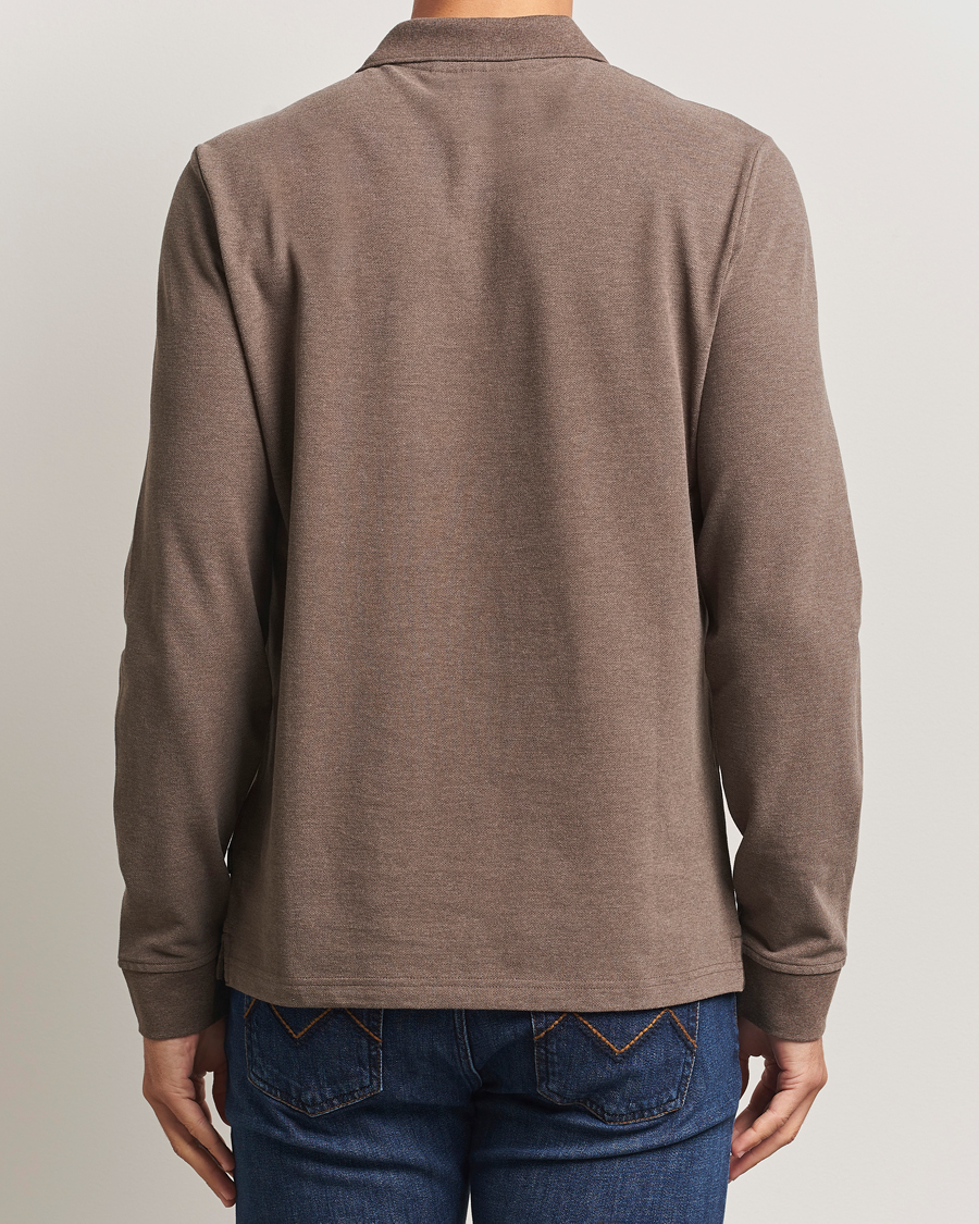 Men | Sweaters & Knitwear | Morris | Camden Long Sleeve Polo Brown