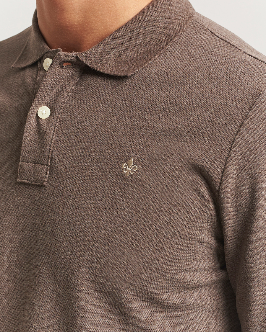 Men | Sweaters & Knitwear | Morris | Camden Long Sleeve Polo Brown