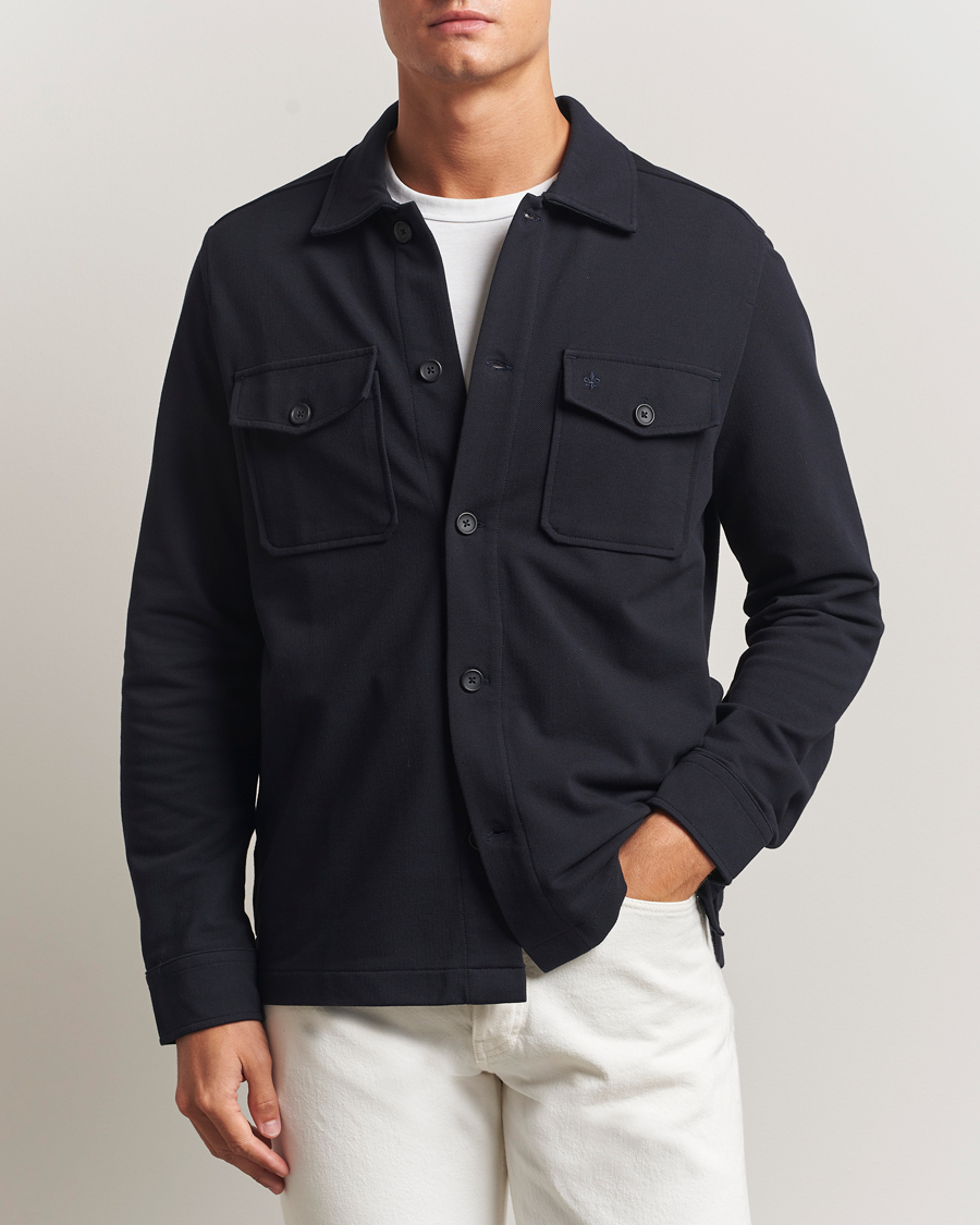 Men | Shirts | Morris | Andrew Jersey Overshirt Old Blue