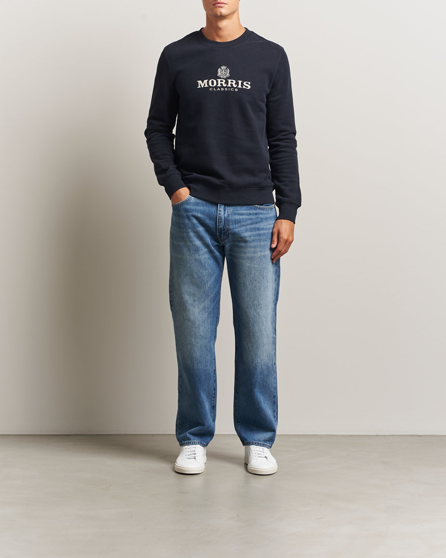Men | Sweaters & Knitwear | Morris | Brian Sweatshirt Old Blue
