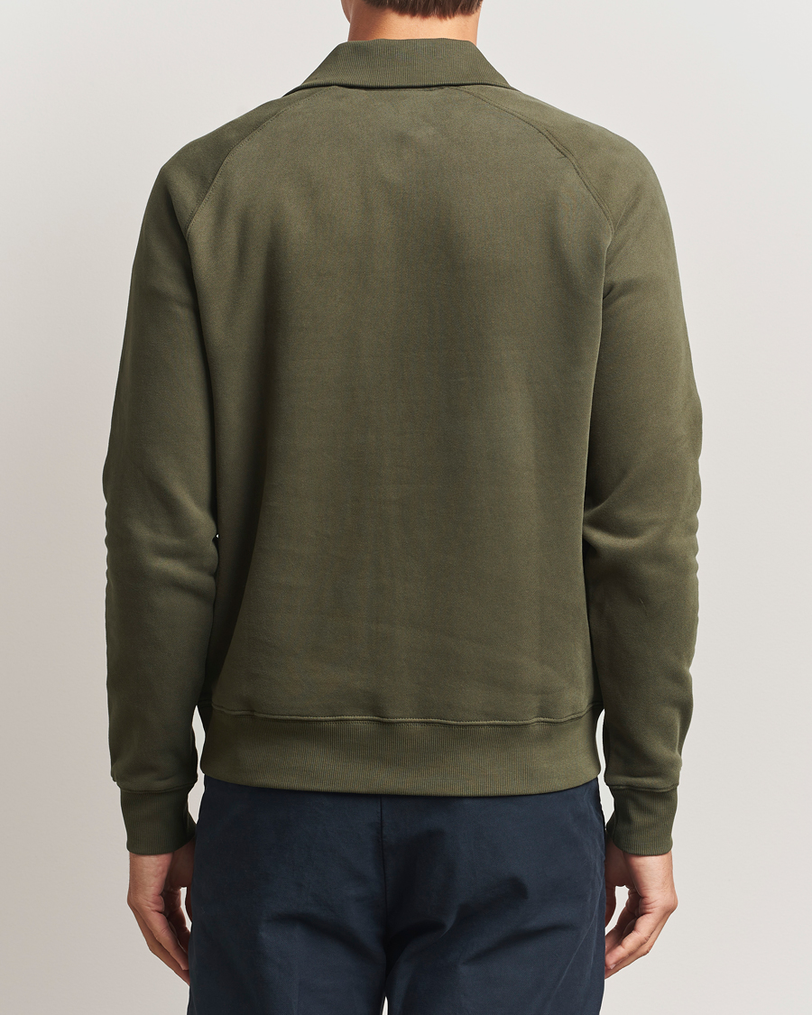 Morris Maryon Half Zip Sweatshirt Olive at CareOfCarl.com
