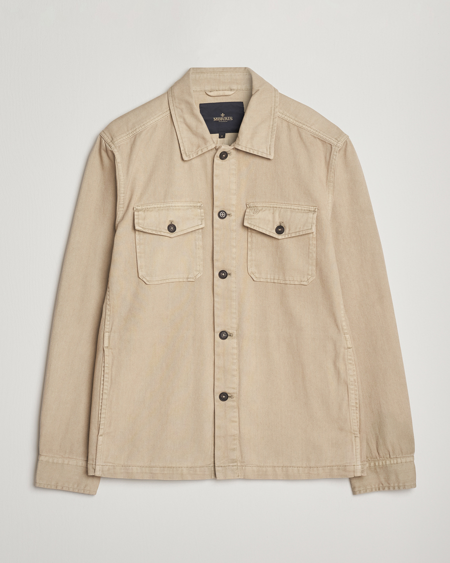 Men | Shirts | Morris | Alain Twill Shirt Jacket Khaki