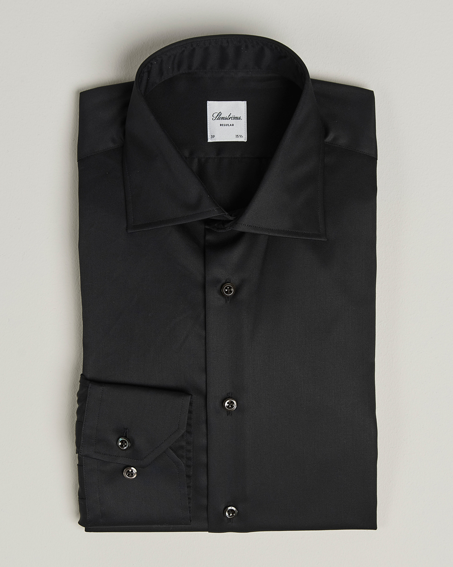 Men | Shirts | Stenströms | Regular Fit Shirt Black