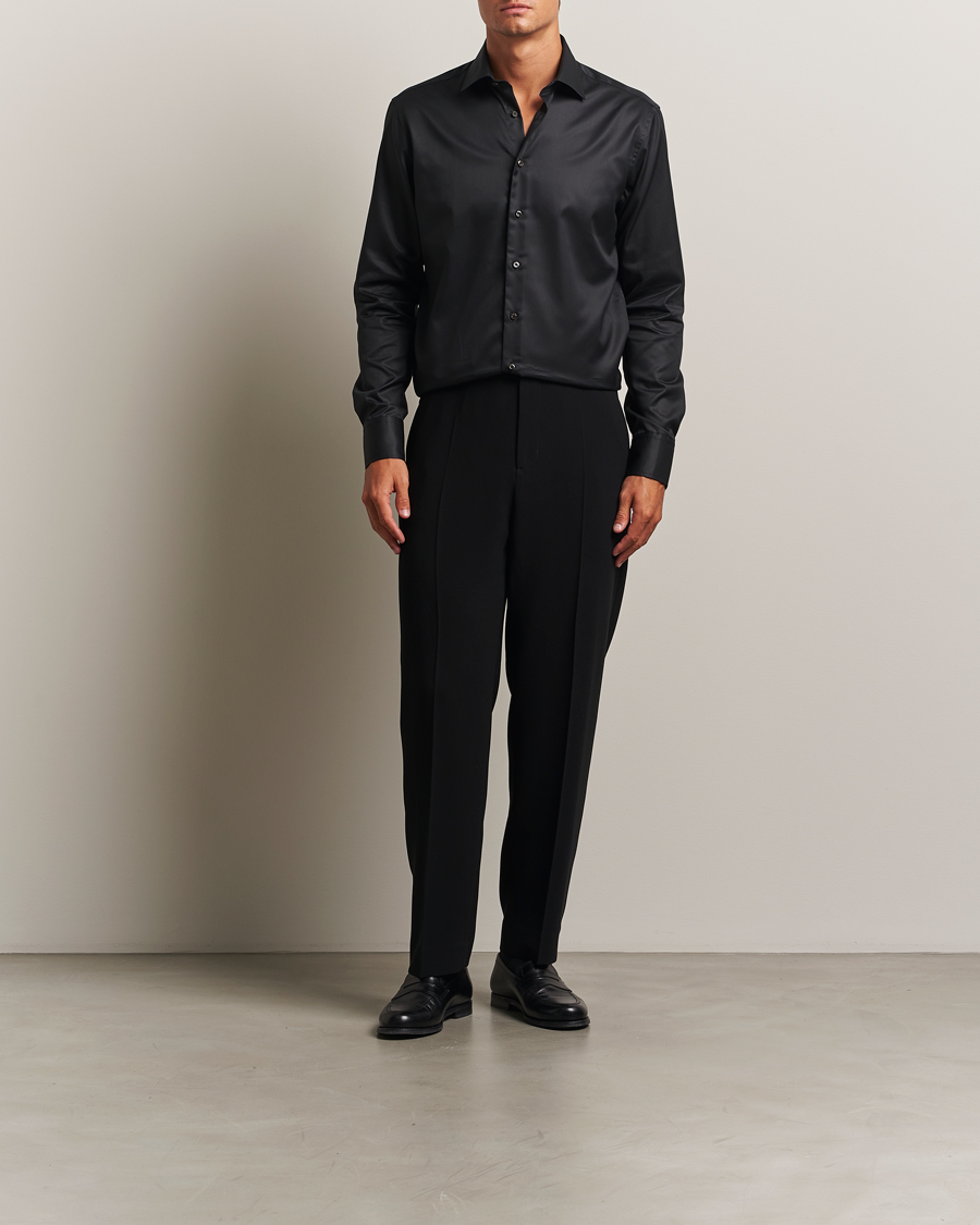 Men | Shirts | Stenströms | Regular Fit Shirt Black