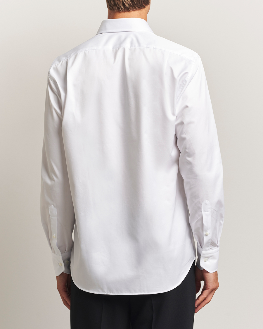 Men | Shirts | Stenströms | Regular Fit Cotton Twill Shirt White