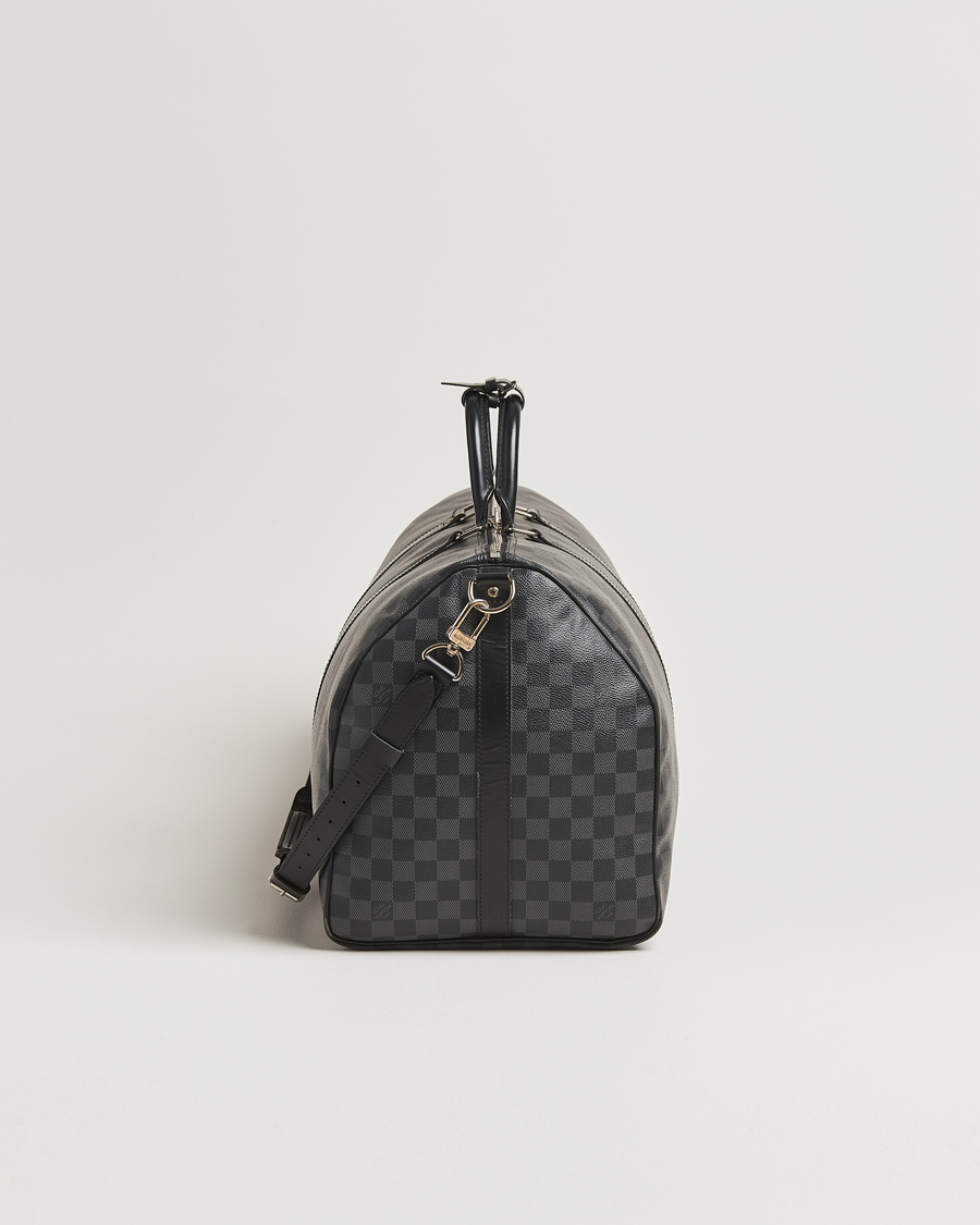 Men | Louis Vuitton Pre-Owned Keepall Bandoulière 55 Damier Graphite | Louis Vuitton Pre-Owned | Keepall Bandoulière 55 Damier Graphite