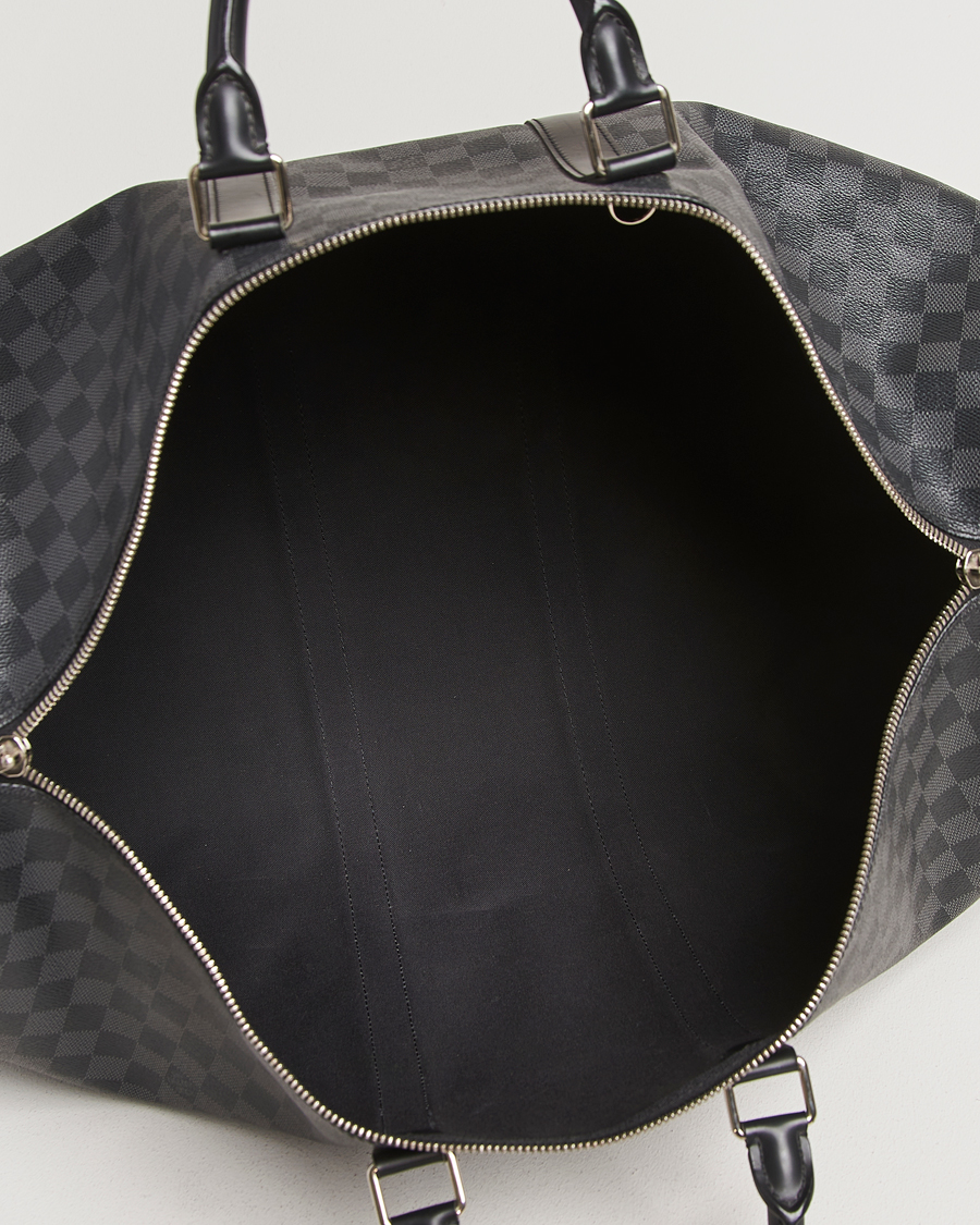 Men | Louis Vuitton Pre-Owned Keepall Bandoulière 55 Damier Graphite | Louis Vuitton Pre-Owned | Keepall Bandoulière 55 Damier Graphite