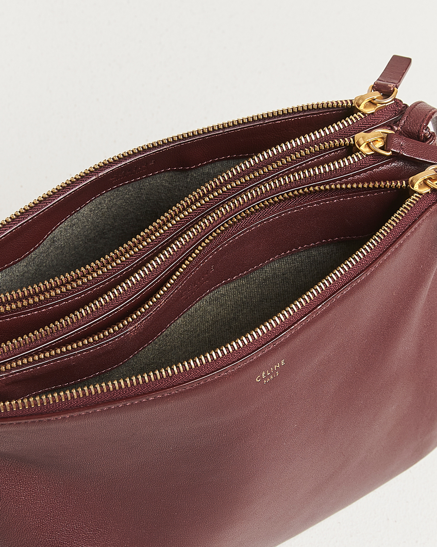 Men | Celine Pre-Owned Trio Bag Medium Bordeaux | Celine Pre-Owned | Trio Bag Medium Bordeaux