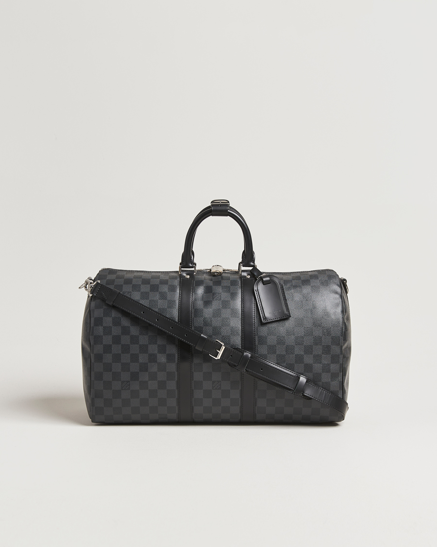 Men | Louis Vuitton Pre-Owned Keepall Bandoulière 45 Damier Graphite | Louis Vuitton Pre-Owned | Keepall Bandoulière 45 Damier Graphite