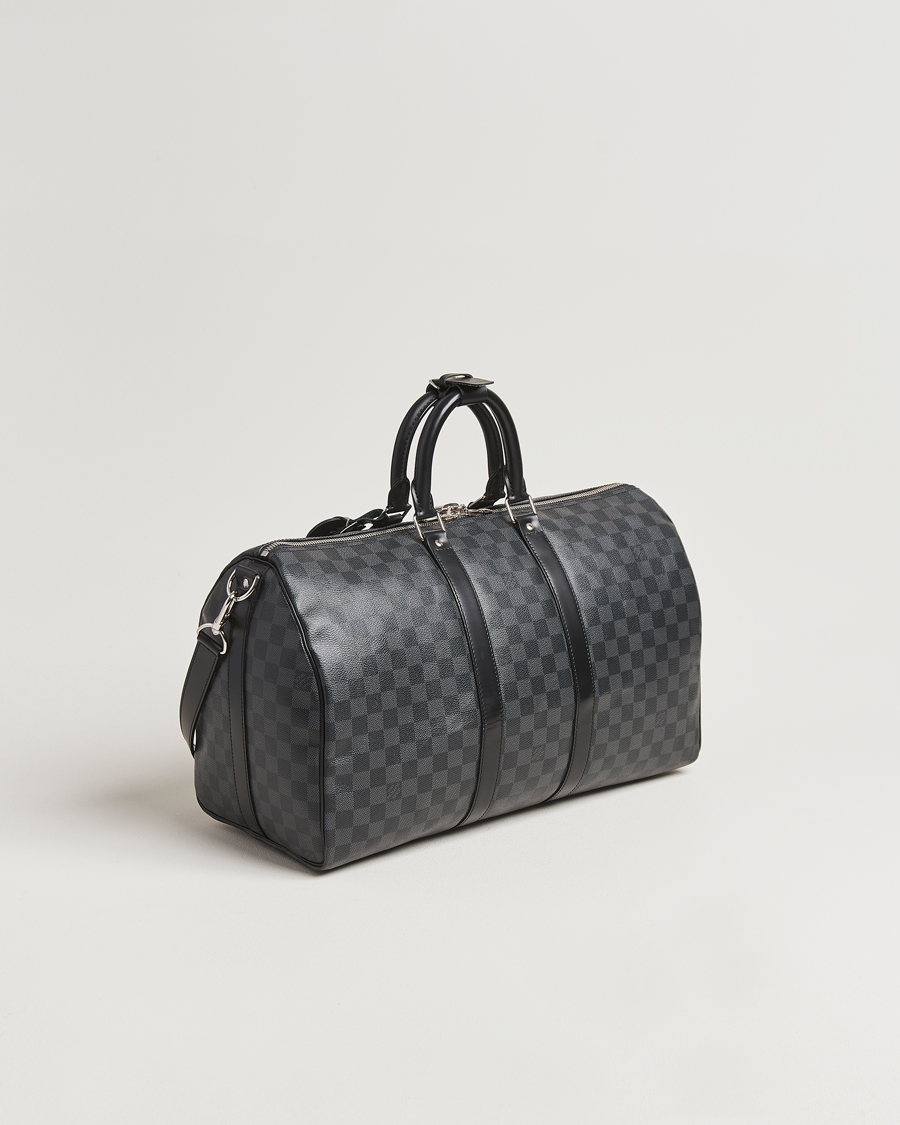 Men | Louis Vuitton Pre-Owned Keepall Bandoulière 45 Damier Graphite | Louis Vuitton Pre-Owned | Keepall Bandoulière 45 Damier Graphite