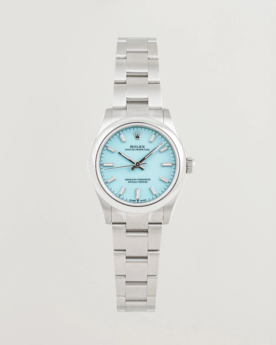 Men | Rolex Pre-Owned Oyster Perpetual 31 Turquoise | Rolex Pre-Owned | Oyster Perpetual 31 Turquoise