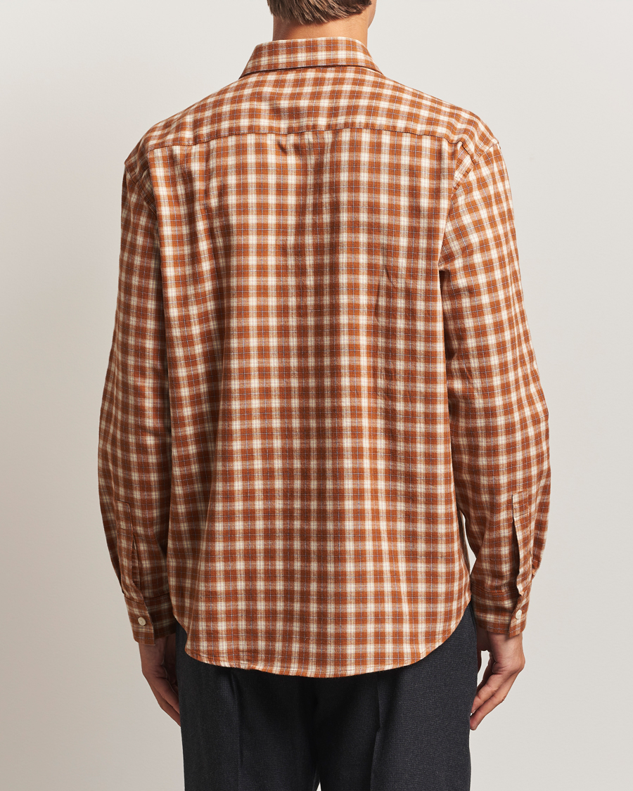Men | Shirts | NN07 | Deon Flannel Checked Shirt Light Brown
