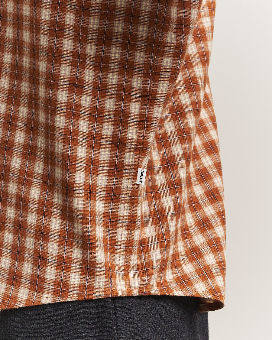 Men | Shirts | NN07 | Deon Flannel Checked Shirt Light Brown