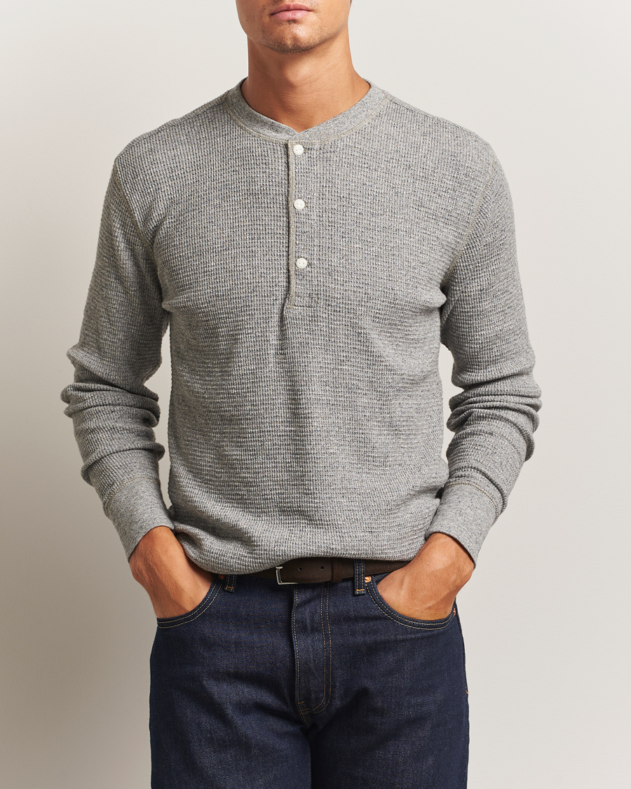 Men | Sweaters & Knitwear | RRL | Long Sleeve Henley Grey