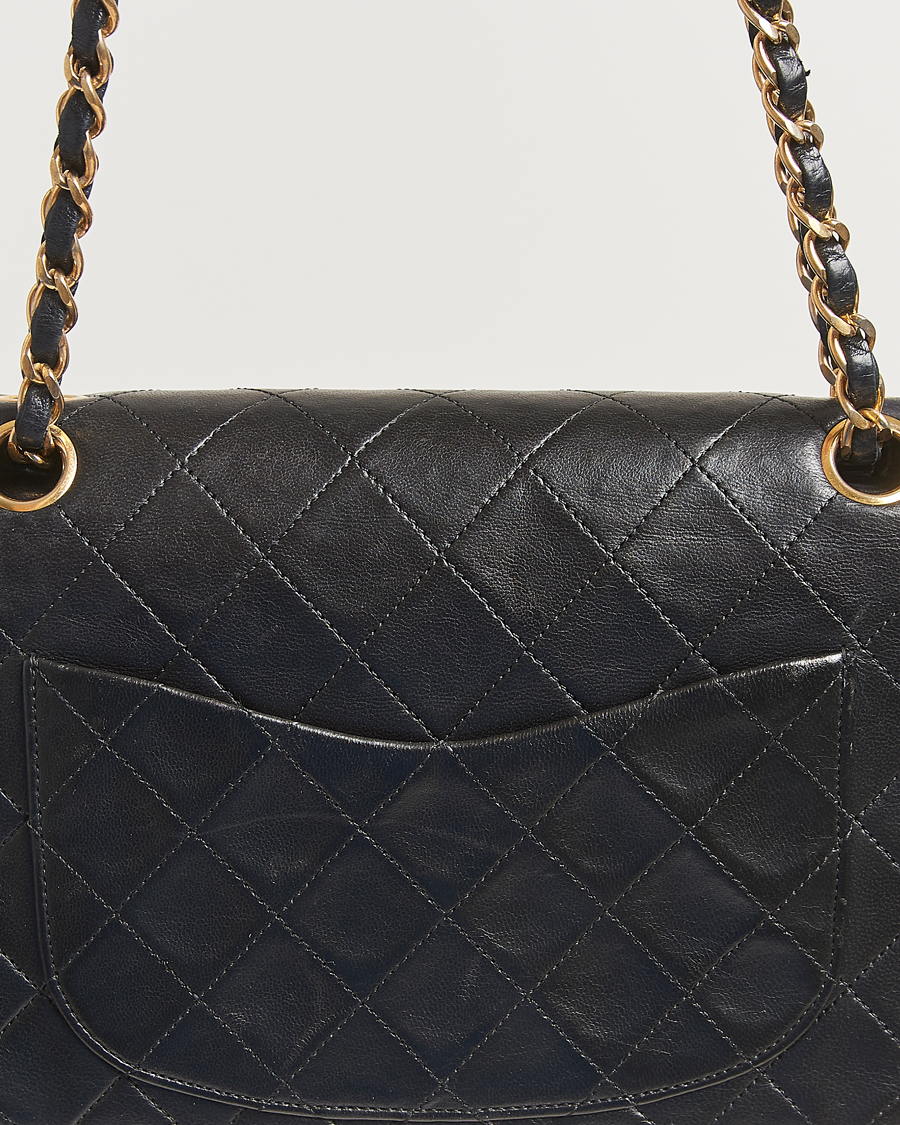 Men | Chanel Pre-Owned Classic Double Flap Small Lambskin  Black | Chanel Pre-Owned | Classic Double Flap Small Lambskin  Black