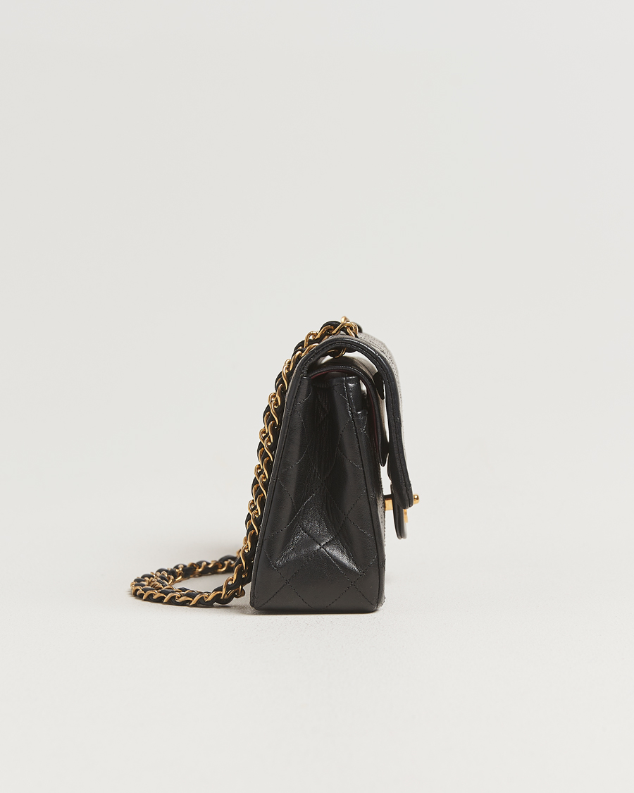 Men | Chanel Pre-Owned Classic Double Flap Small Lambskin  Black | Chanel Pre-Owned | Classic Double Flap Small Lambskin  Black