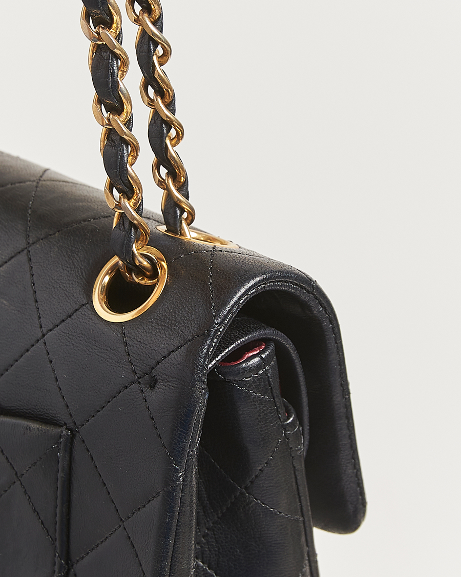 Men | Chanel Pre-Owned Classic Double Flap Small Lambskin  Black | Chanel Pre-Owned | Classic Double Flap Small Lambskin  Black