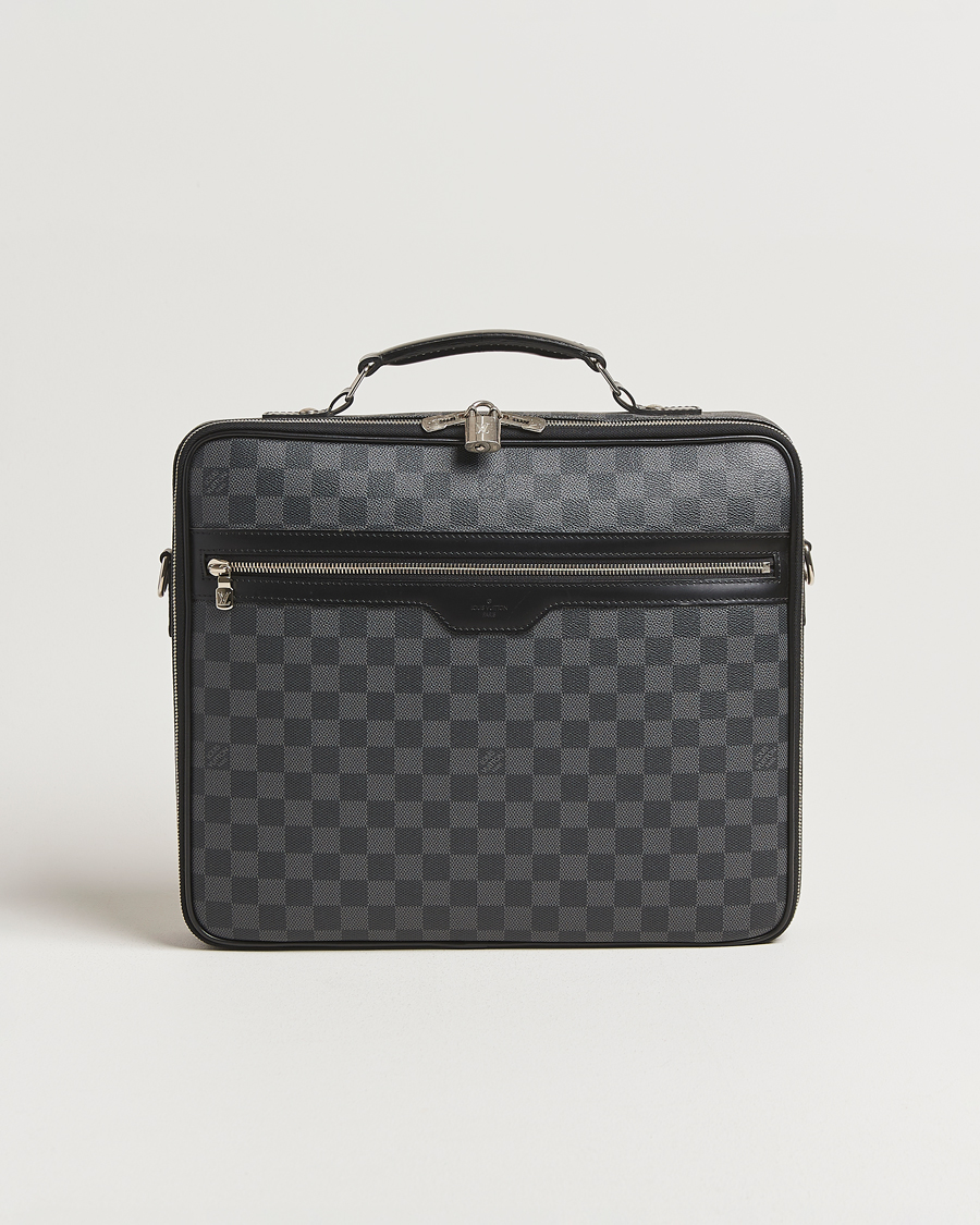 Men | Louis Vuitton Pre-Owned Steve Briefcase Damier Graphite | Louis Vuitton Pre-Owned | Steve Briefcase Damier Graphite