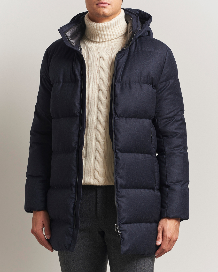 Men | Coats & Jackets | UBR | Concorde Wool Parka Savile Dark Navy Melange