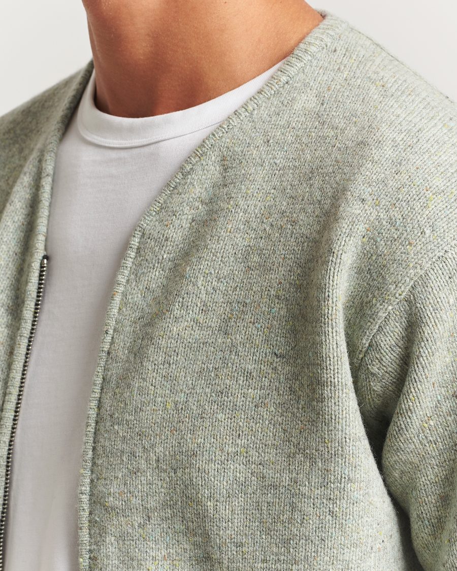 Men | Sweaters & Knitwear | Sunflower | Donegal Zip Cardigan Green