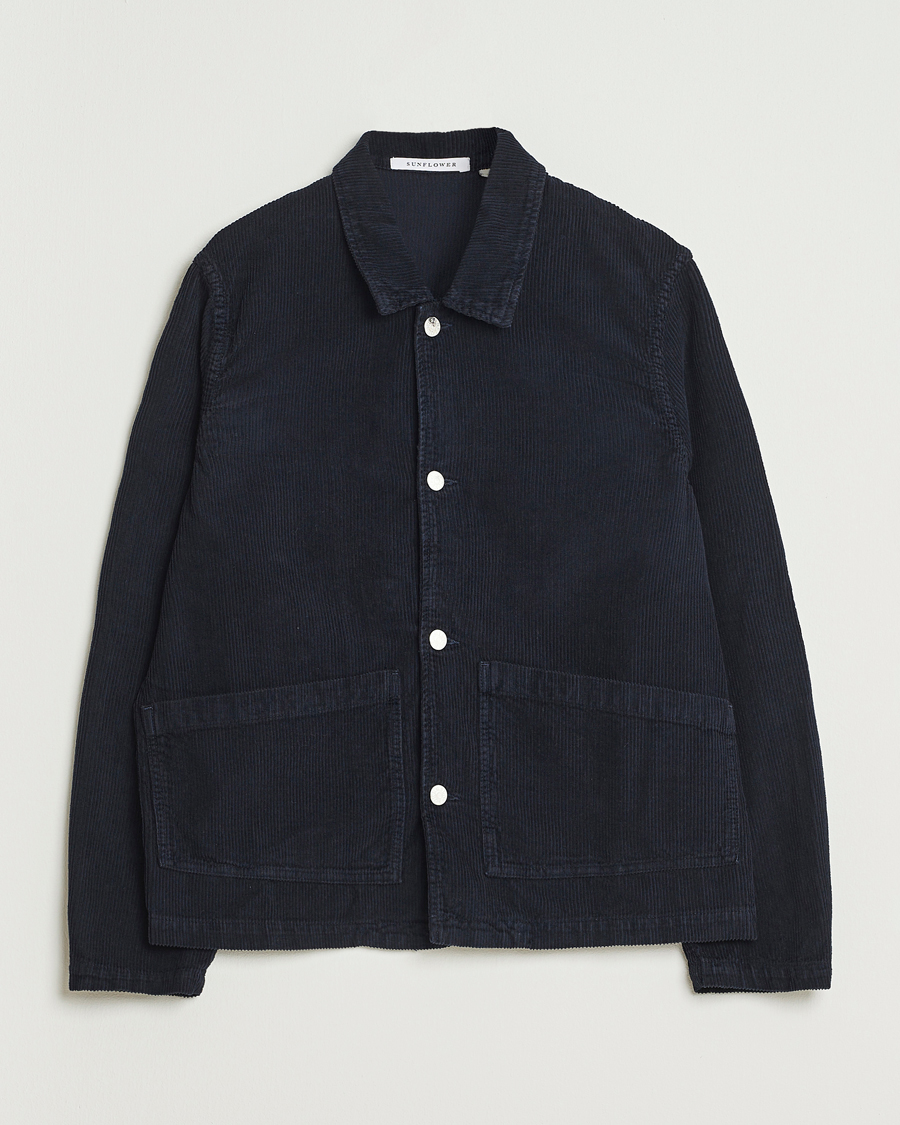 Sunflower Corduroy Worker Jacket Navy at CareOfCarl.com