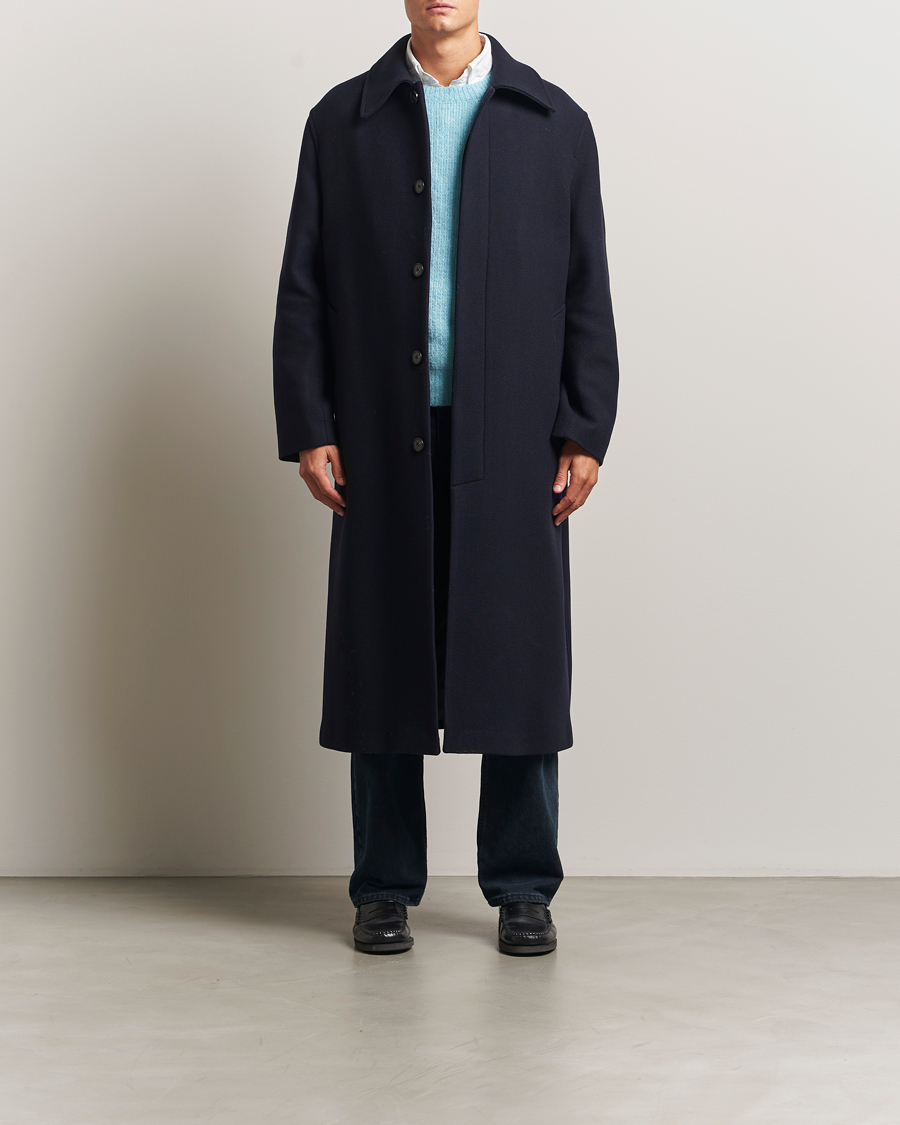 Men | Coats & Jackets | Sunflower | Wool Winter Coat Navy