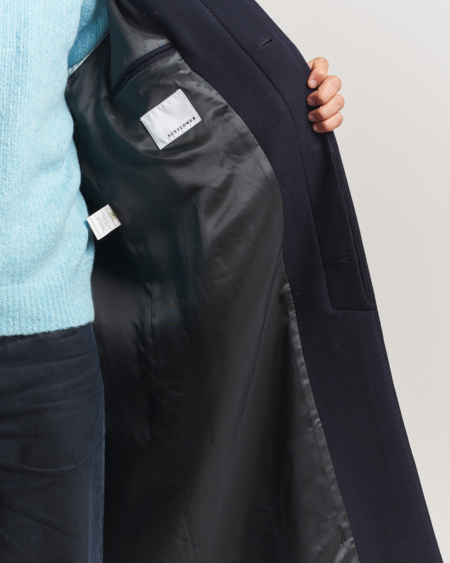 Sunflower Wool Winter Coat Navy at CareOfCarl.com