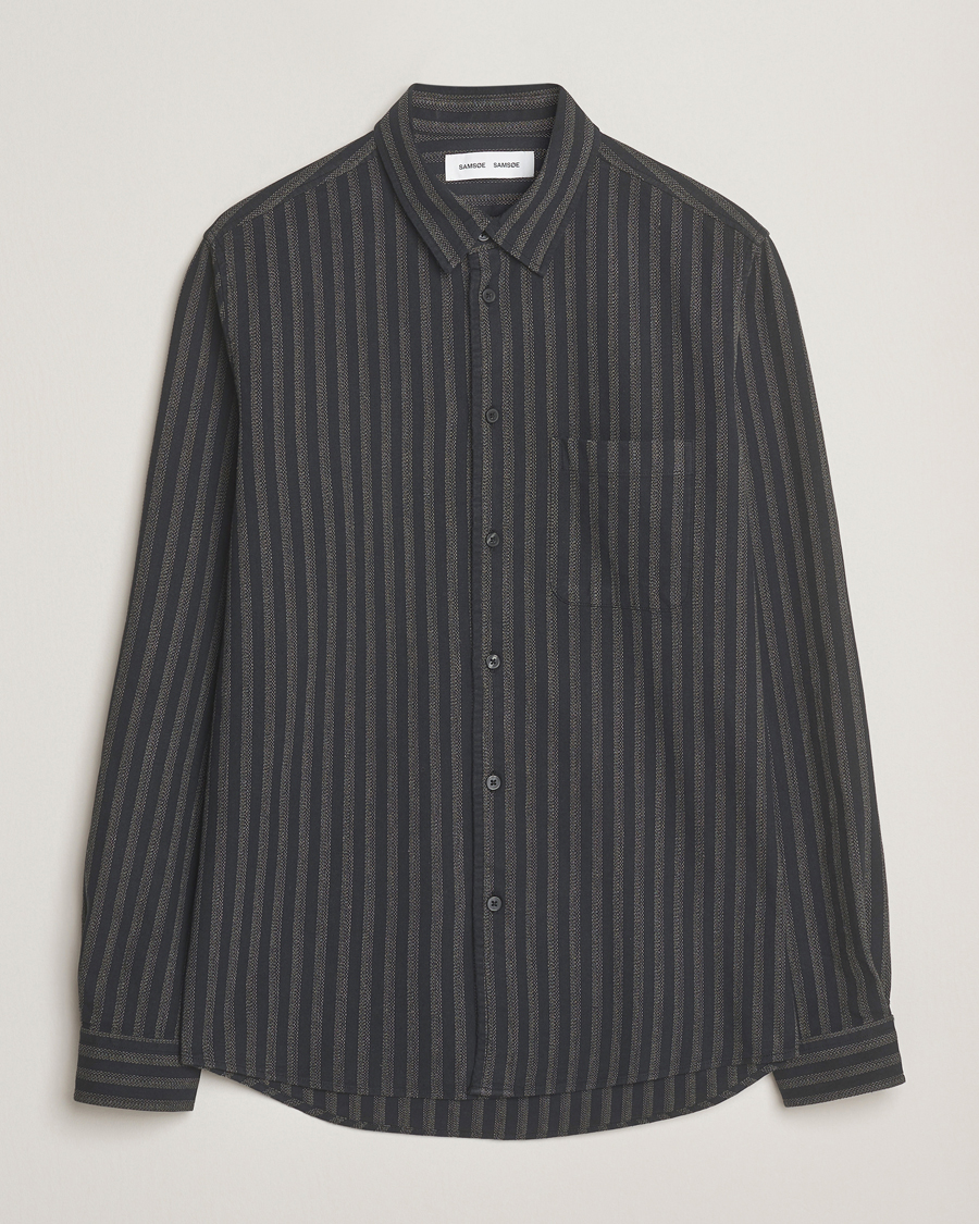 Men | Shirts | Samsøe Samsøe | Liam Striped Shirt Castor Grey