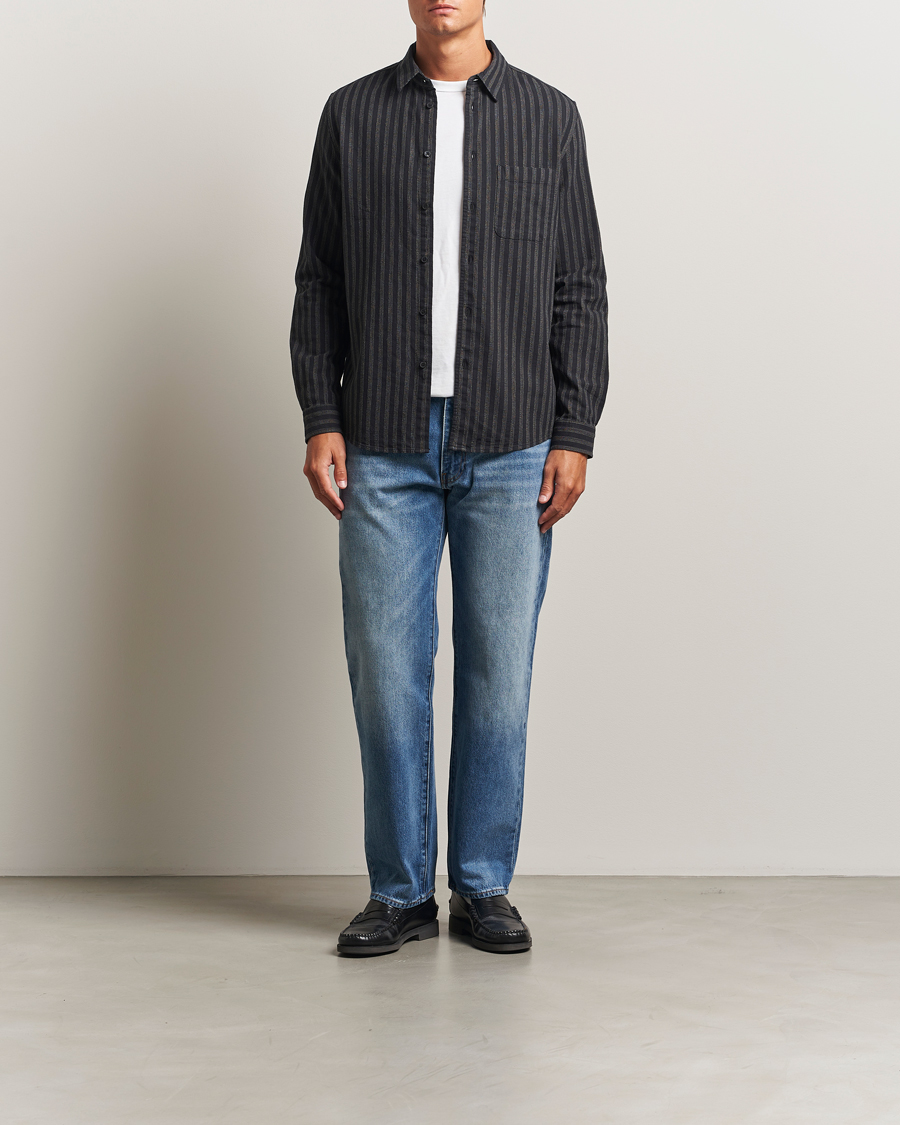 Men | Shirts | Samsøe Samsøe | Liam Striped Shirt Castor Grey