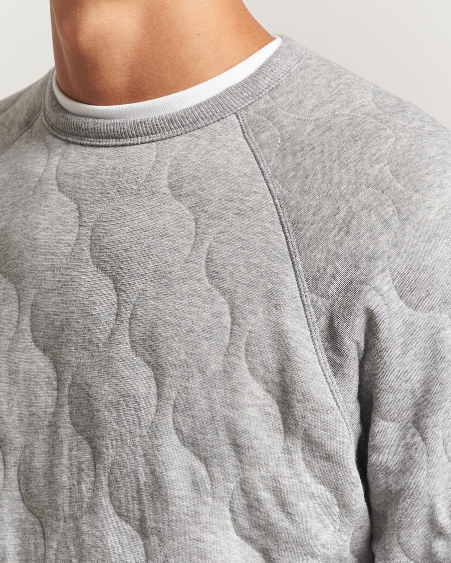 BEAMS PLUS MIL Quilt Crew Neck Grey at CareOfCarl.com