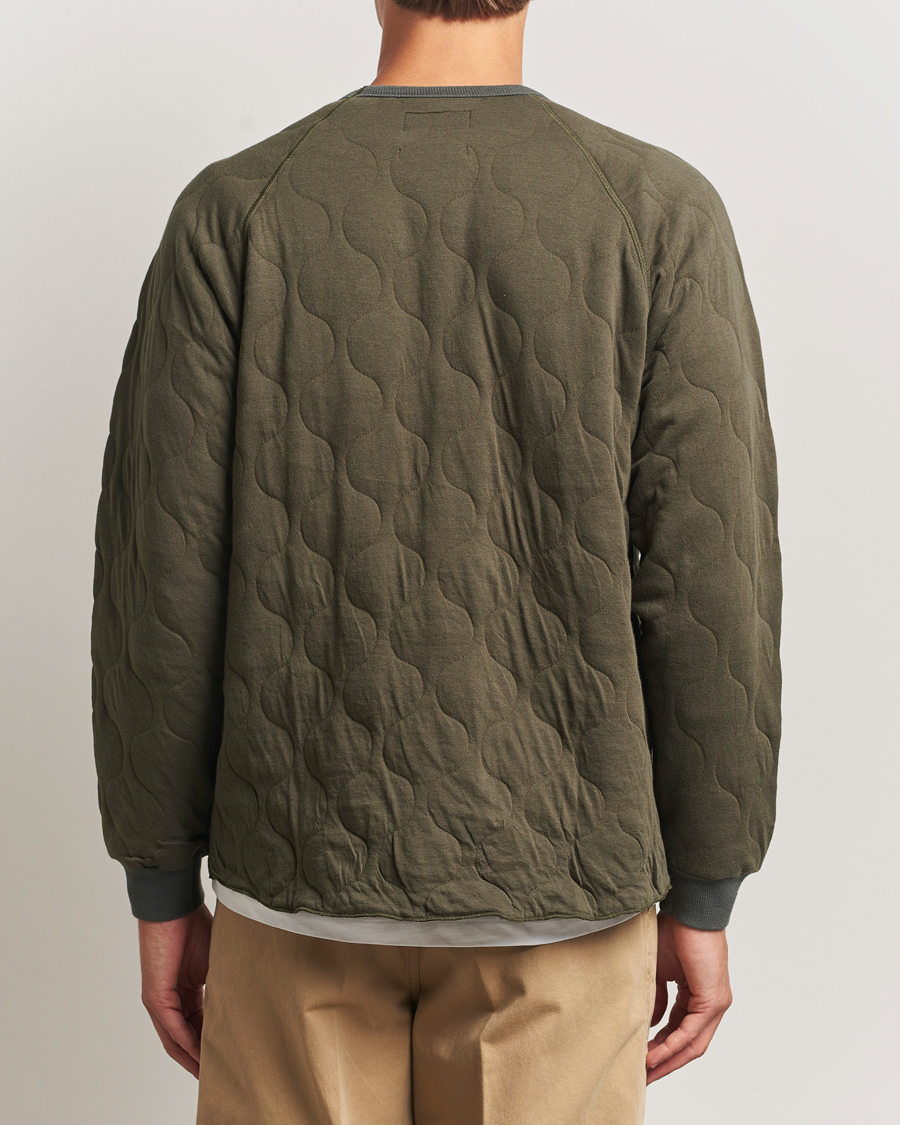 Men | Sweaters & Knitwear | BEAMS PLUS | MIL Quilt Crew Neck Olive