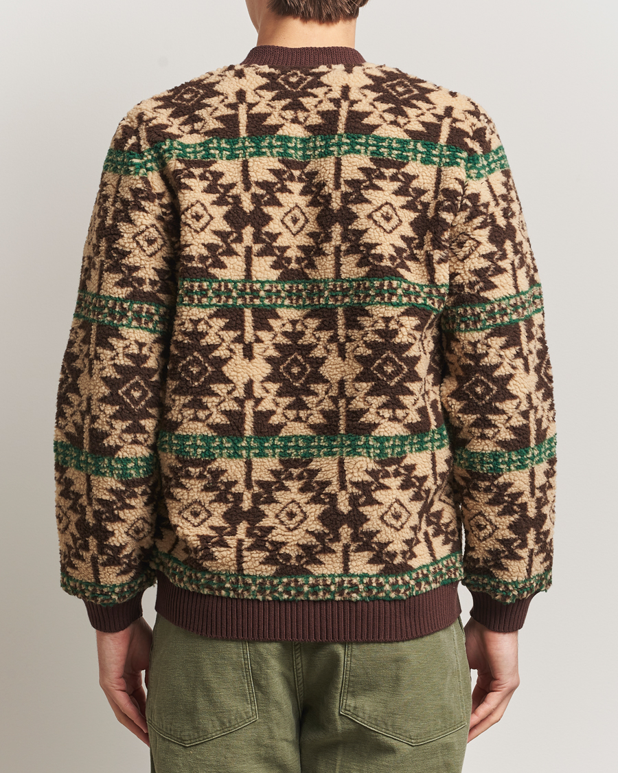 Men | Sweaters & Knitwear | BEAMS PLUS | Boa Fleece Cardigan Brown