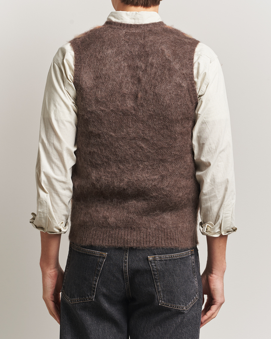 Men | Sweaters & Knitwear | BEAMS PLUS | Mohair Knit Vest Brown