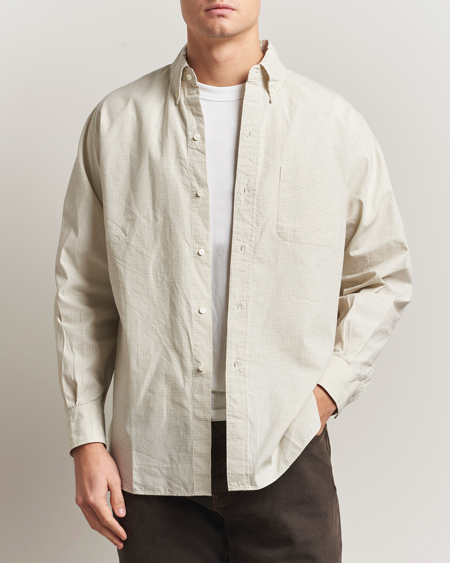 BEAMS PLUS Button Down Shirt White Plaid at CareOfCarl.com