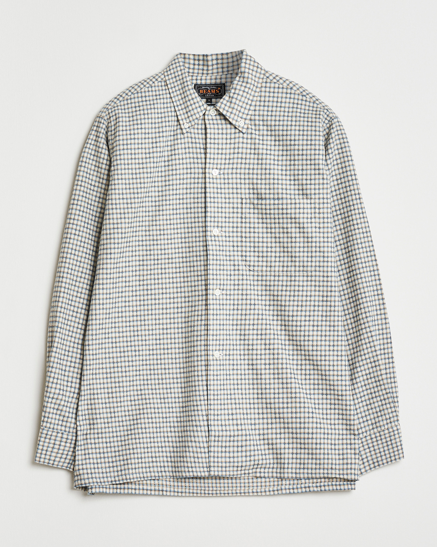 Men | Shirts | BEAMS PLUS | Dobby Button Down Shirt White Plaid