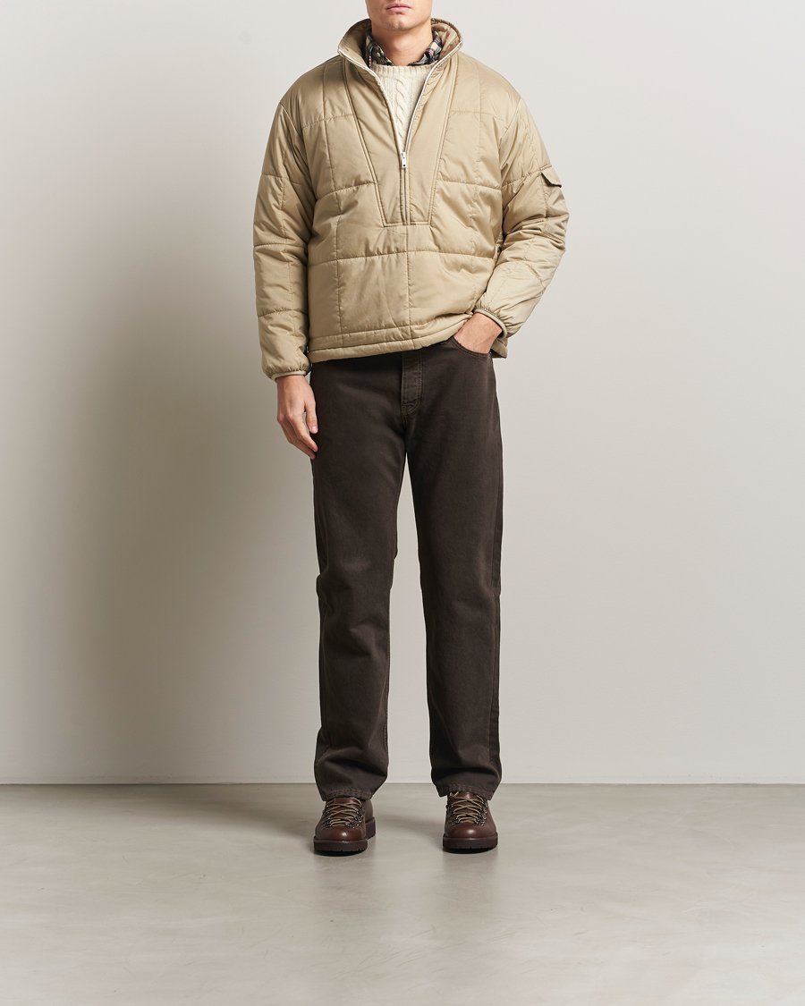 BEAMS PLUS Puffer Padded Jacket Beige at CareOfCarl.com