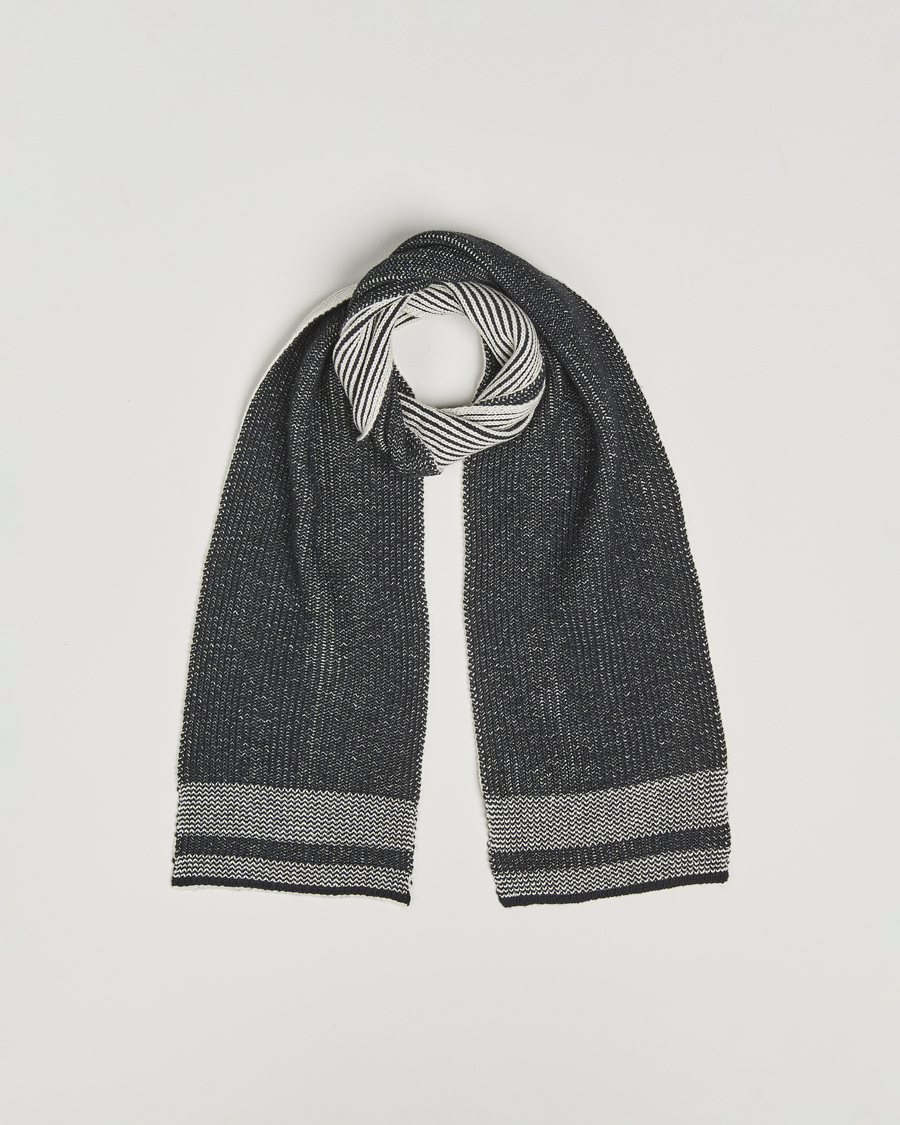 Men | Scarves | BEAMS PLUS | Wool/Cashmere Rib Scarf Grey