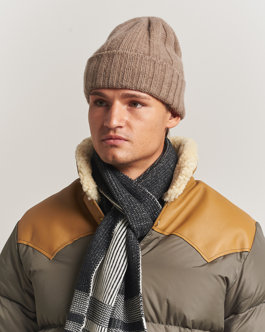 Men | BEAMS PLUS Cashmere Rib Beanie Camel | BEAMS PLUS | Cashmere Rib Beanie Camel