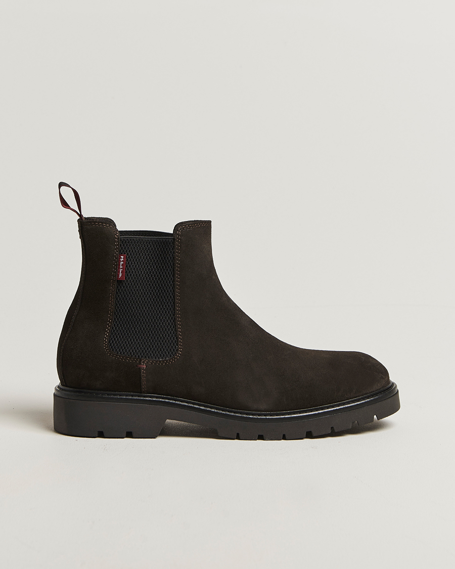 Men | Boots | PS Paul Smith | Xenon Suede Chelsea Boot Dark Brown