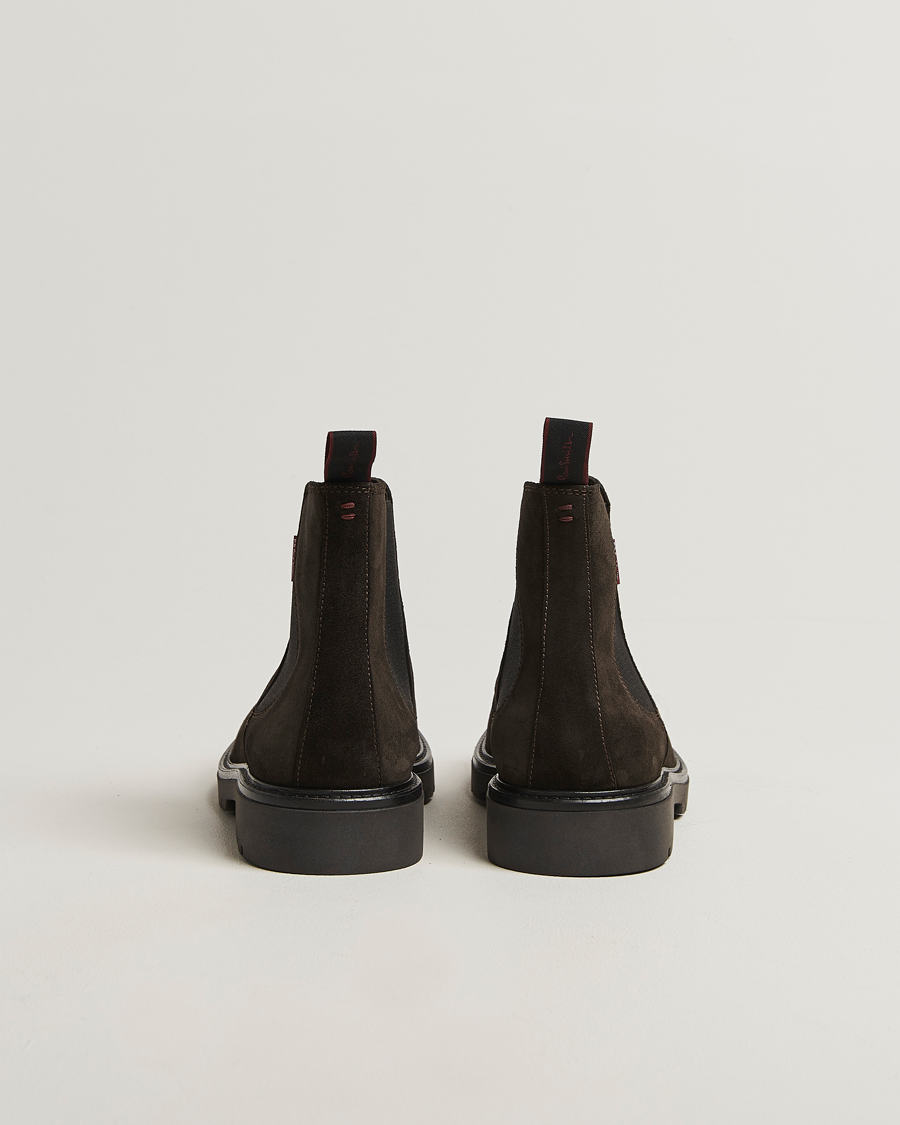 PS Paul Smith Xenon Suede Chelsea Boot Dark Brown at CareOfCarl.com