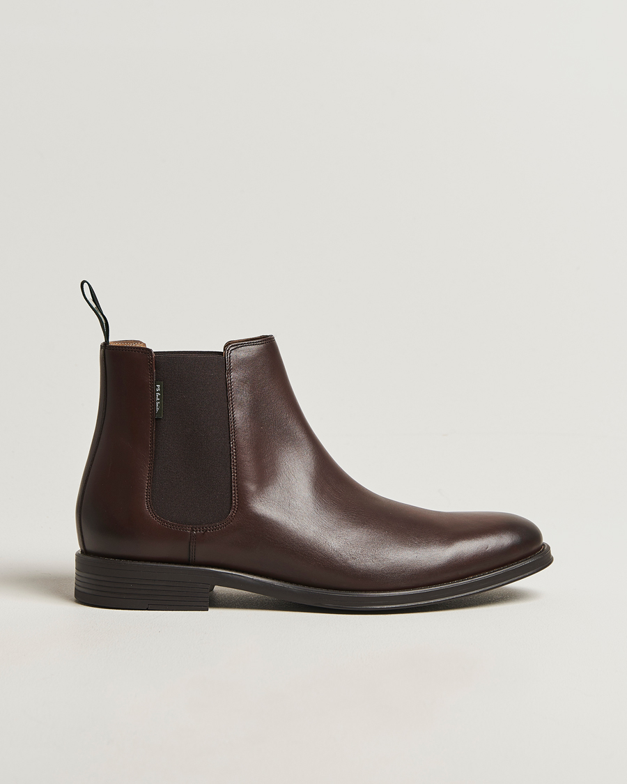 PS Paul Smith Augustus Leather Chelsea Boot Brown at CareOfCarl.com
