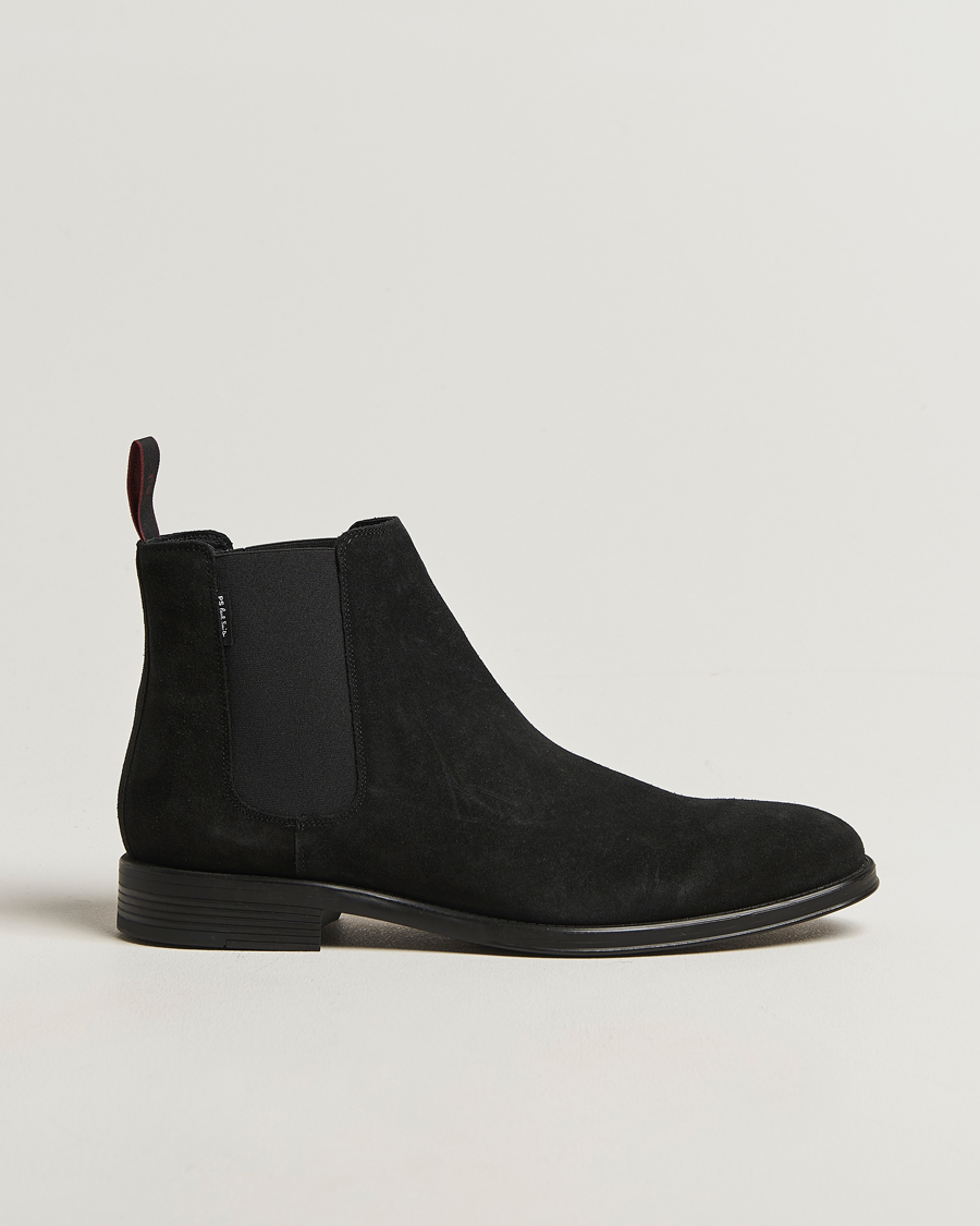 Men | Boots | PS Paul Smith | Augustus Suede Chelsea Boot Black