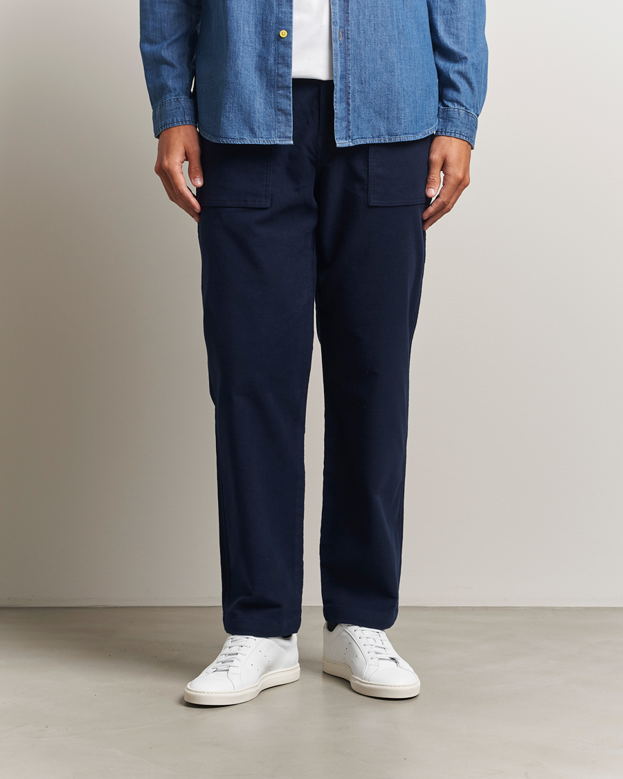 Men | Trousers | PS Paul Smith | Cotton Worker Pants Blue