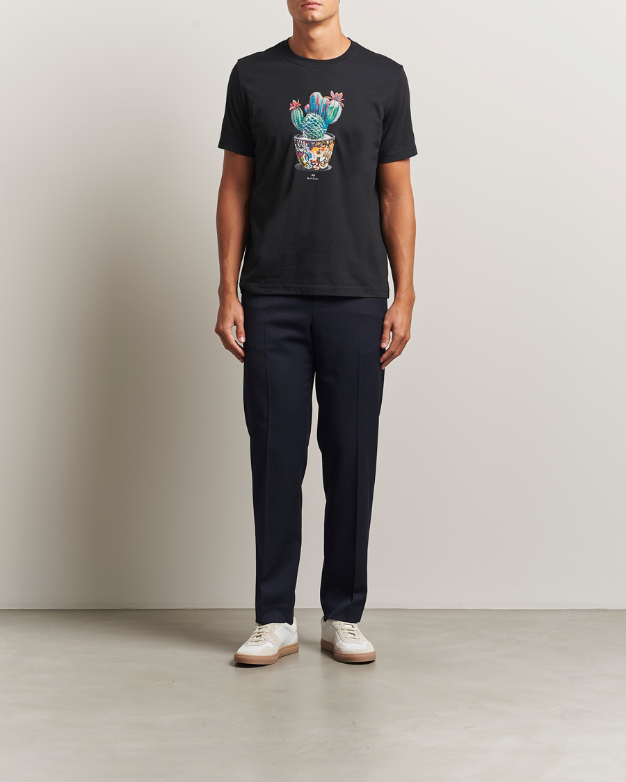 Men | T-Shirts | PS Paul Smith | Cactus Crew Neck T-Shirt Black