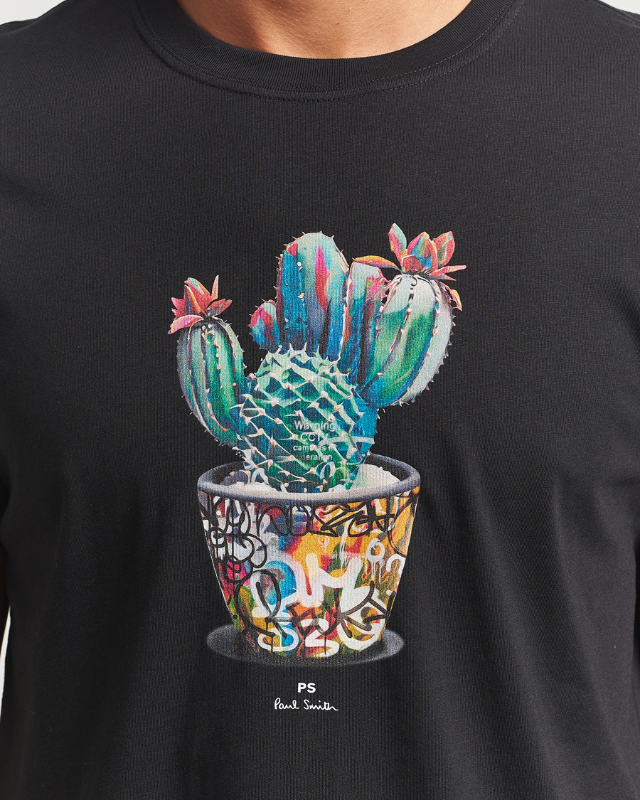 Men | T-Shirts | PS Paul Smith | Cactus Crew Neck T-Shirt Black