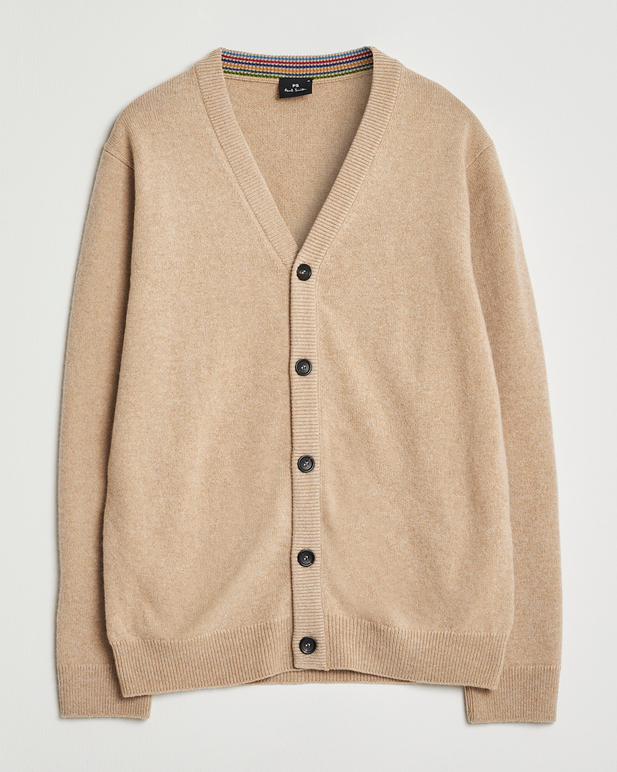 Men | Sweaters & Knitwear | PS Paul Smith | Merino Knitted Cardigan Beige