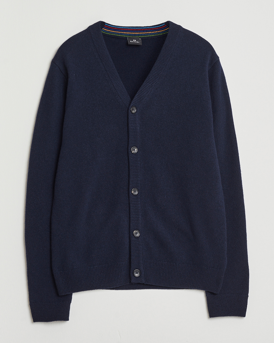 Men | Sweaters & Knitwear | PS Paul Smith | Merino Knitted Cardigan Blue