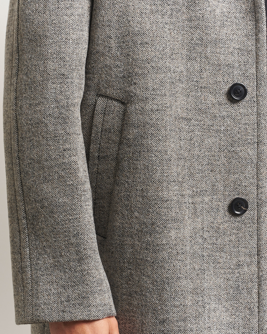 【希少！美品】Paul Smith 英国MOON社 ウールジャケット　グレー　S Paul Smith Wool Herringbone Coat Grey at CareOfCarl.com